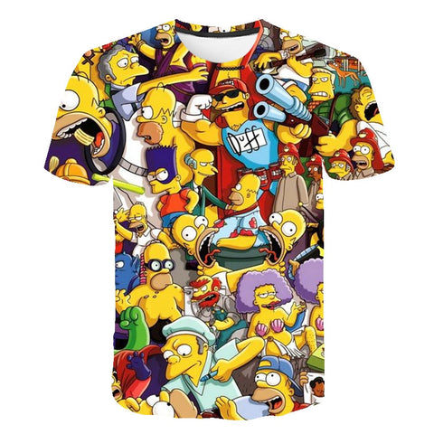 2020 Summer Men's T-shirt 3D Printed Simpson Tshirt Casual Tops Fashion Men t shirt Funny Streetwear Hip-hop Short Sleeve