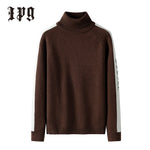 Ipg New Fashion Trend Men Sweater Japanese-style Harajuku Turtleneck Men's Autumn Winter Pullover Casual Sweaters Mens Clothing